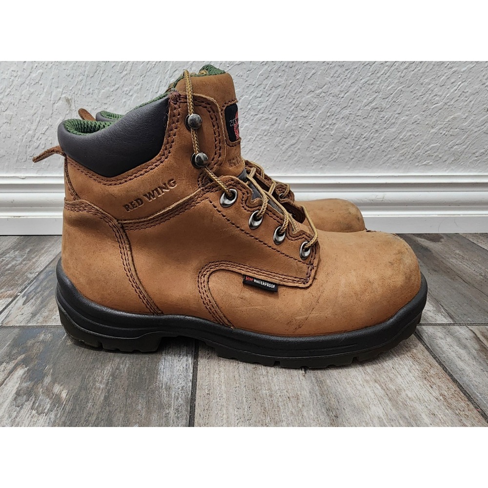 Red Wing King Toe 2240 Waterproof Steel Toe Work Boots Men's 9 D Brown Leather - Picture 5 of 11